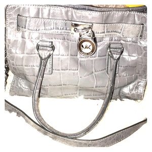 Michael Kors Grey Python Hamilton Bag